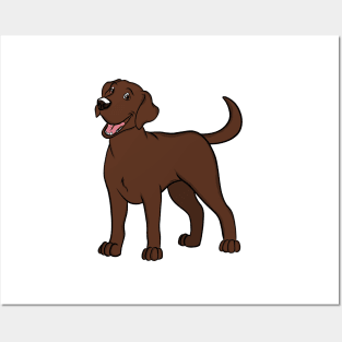 Happy Chocolate Lab Posters and Art